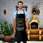 70パーソナライズされた誕生日1953生まれヴィンテージ黒 エプロン