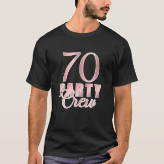 70パーティークルー誕生日ピンクBデイグループフレンドティー Tシャツ