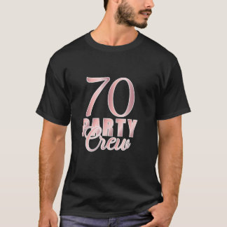 70パーティークルー誕生日ピンクBDayグループフレンズティー Tシャツ
