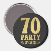 70パーティークルー70誕生日円 マグネット (正面/裏面)