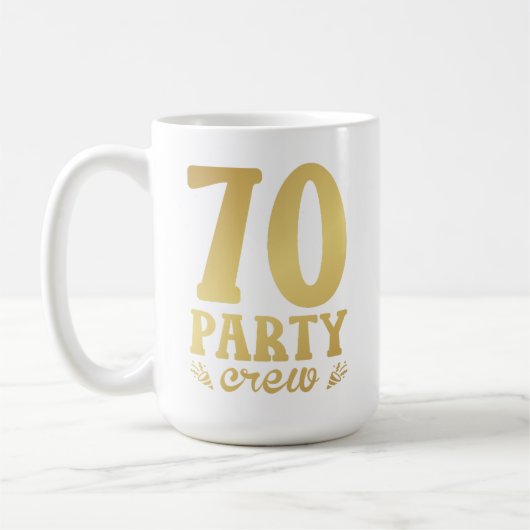 70パーティークルー70誕生日 コーヒーマグカップ (左)
