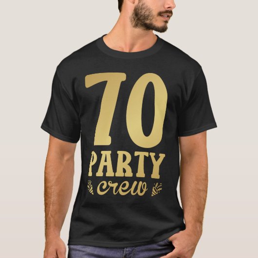 70パーティークルー70th誕生日メンズ tシャツ (正面)
