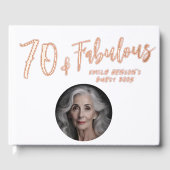 70モダンと素晴らしい写真70th誕生日パーティー ゲストブック (正面)