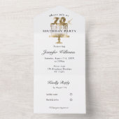 70モダンエレガント人、全員を招待 オールインワン招待状 (内側)