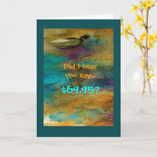 70ユーモアのある番目の誕生日カード カード (黄色い花)