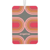 70ラインアインスパイアートサンセットレッドオレンジピンクアーチ カーエアーフレッシュナー (裏面)