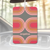 70ラインアインスパイアートサンセットレッドオレンジピンクアーチ カーエアーフレッシュナー