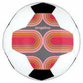 70ラインアインスパイアートサンセットレッドオレンジピンクアーチ サッカーボール (正面)