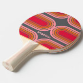 70ラインアインスパイアートサンセットレッドオレンジピンクアーチ 卓球ラケット (正面アングル)