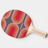70ラインアインスパイアートサンセットレッドオレンジピンクアーチ 卓球ラケット (横)