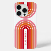70ラインアインスパイアートサンセットレッドオレンジピンクアーチ Case-Mate iPhoneケース (裏面)