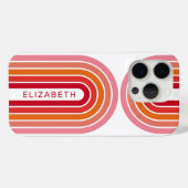 70ラインアインスパイアートサンセットレッドオレンジピンクアーチ Case-Mate iPhoneケース (裏面 (横))