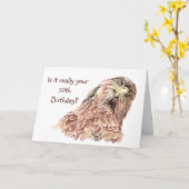 70人目の誕生日がおもしろいかわいい鳥を侮辱 カード (黄色い花)