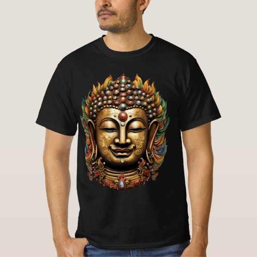 70仏文殊菩薩 – 仏面Tシャツ Tシャツ (正面)
