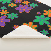 70代の花を持つ暖かい毛布スタイル シェルパブランケット (3/4)