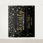 70及びすばらしい誕生日の写真ブースの背景幕の旗 タペストリー (正面)