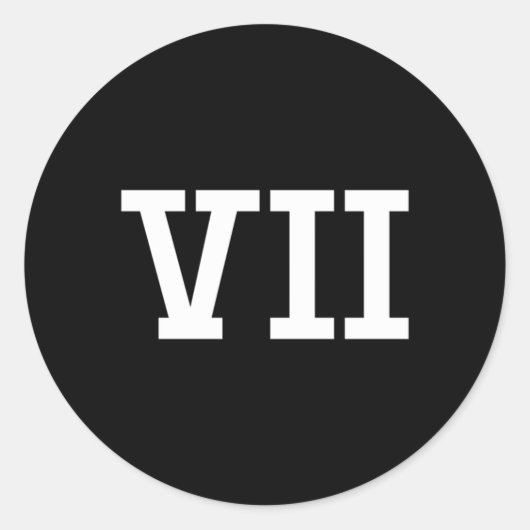 70古代ロ数字 ラウンドシール (正面)