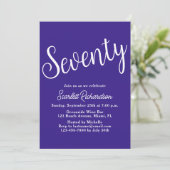 70台本ダークパープル70歳の誕生日パーティー 招待状 (スタンド正面)