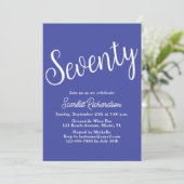 70台本ラベンダーパープル70th誕生日パーティー 招待状 (スタンド正面)
