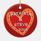 70周年または任意の年記念クリスマスプレゼント セラミックオーナメント (裏面)