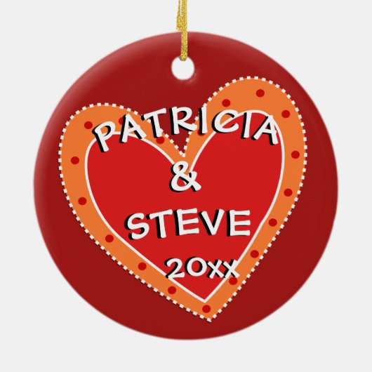 70周年または任意の年記念クリスマスプレゼント セラミックオーナメント (裏面)