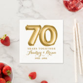 70周年パーソナライズされた スタンダードカクテルナプキン (インサイチュ)