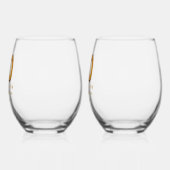 70周年パーソナライズされた ステムなしワイングラス (左)