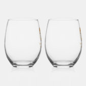 70周年パーソナライズされた ステムなしワイングラス (右)