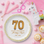 70周年パーソナライズされた ペーパープレート (パーティー)