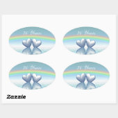 70周年プラチナハート 楕円形シール (シート)