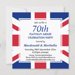 70周年プラチナ祝賀会 ユニオンジャック 招待状