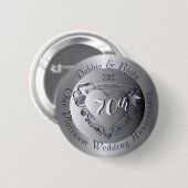 70周年プラチ結婚ナハート 缶バッジ (正面&裏面)