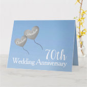 70周年プラチ結婚ナ気球（大型） カード (黄色い花)