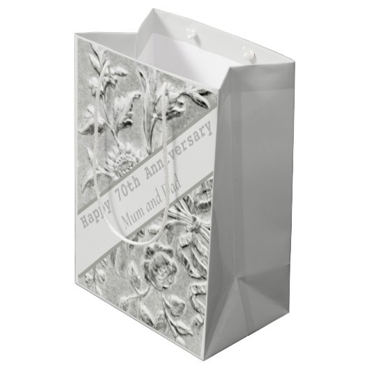 70周年版の編集可能 ミディアムペーパーバッグ (裏面アングル)