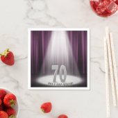 70周年結婚のスポットライト スタンダードカクテルナプキン (インサイチュ)