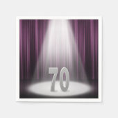 70周年結婚のスポットライト スタンダードカクテルナプキン (正面)