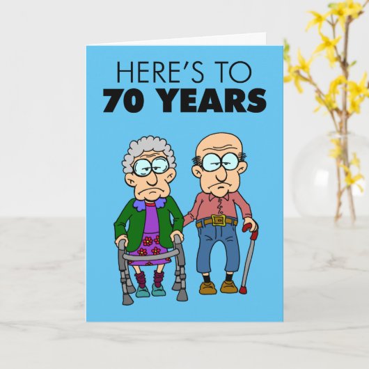 70周年結婚を迎える カード (黄色い花)