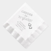70周年結婚記念お祝いハートデザインANY YEAR 箔ナプキン (右)