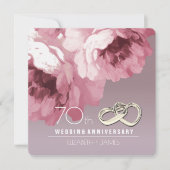 70周年結婚記念パーティー招待状 招待状 (正面)