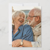 70周年結婚記念日のグリーン花飾り 招待状 (裏面)