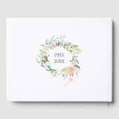 70周年結婚記念日のバラの花のガーランド ゲストブック (裏面)