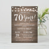 70周年結婚記念日の招待状　ログウッドスタイル 招待状 (スタンド正面)