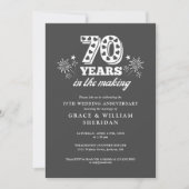 70周年結婚記念日の準備中 招待状 (正面)