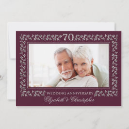 70周年結婚記念日パーティー招待状 招待状