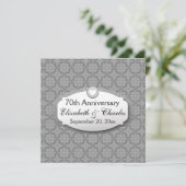 70周年結婚記念日プラチナZ03 招待状 (スタンド正面)