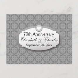 70周年結婚記念日プラチナZ03 案内ポストカード