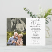 70周年結婚記念日　過去と現在　2枚の写真 招待状 (スタンド正面)