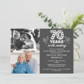 70周年結婚記念日 2枚の写真 招待状 (スタンド正面)