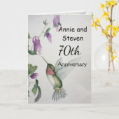 70周年結婚記念 カード (黄色い花)