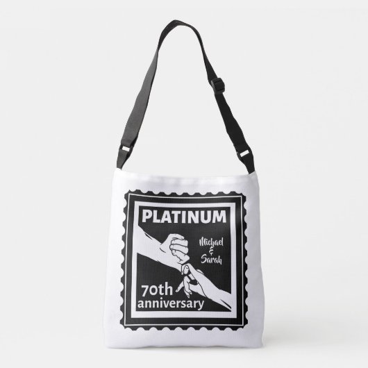 70周年結婚青白金伝統的 クロスボディバッグ (裏面)